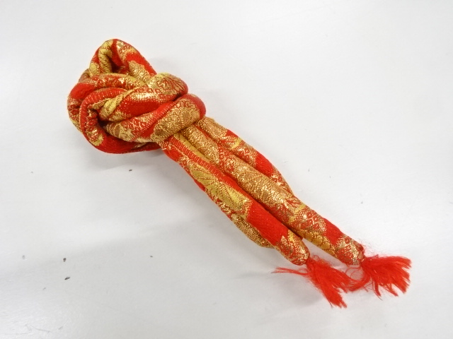 JAPANESE KIMONO / ANTIQUE MARU KUGE FOR KIDS / WOVEN FLOWERS